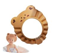 Capo di shampoo a prova di cappuccio per baby shower con un design di orso | Visione del bagno regolabile per bambini, protezione per gli occhi e le orecchie quando si lavano i capelli.