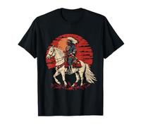 Capo indiano Nativo Americano Piuma Copricapo Cavallo Cavallo Maglietta