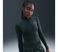 Capo midlayer con zip a 1/4 Dri-FIT Nike One Fitted - Donna - Verde XXL (IT 56-58)
