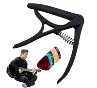 Capo per chitarra elettrica, morsetto in lega, cambio rapido, dimensioni compatte, per tuning con plettri per un suono fluido, presa universale per la pratica dello studio live