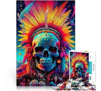 Capo Teschio puzzle 1000 pezzi per adulti Aiuta il cervello ad allenare i giocattoli che creano dipendenza per coltivare la pazienza regali per amici e familiari 38x26cm