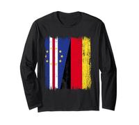 Capo Verde Germania Mezza Bandiera Carbo Verde Patrimonio Tedesco Maglia a Manica