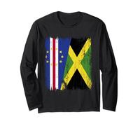 Capo Verde Giamaica Mezza Bandiera Capo Verde Patrimonio Giamaicano Maglia a Manica