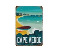 Capo Verde Island, targa in metallo in latta/targa in metallo (20 x 30 cm) 8 x 12 "-404