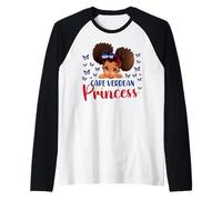 Capo Verde Principessa Capo Verde per Ragazze Nere Bambini Maglia con Maniche Raglan