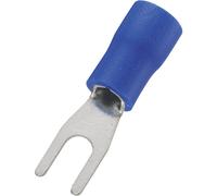 Capocorda a forcella 1,5 mm² 2,5 mm², Ø foro = 3,2 mm parzialmente isolato blu