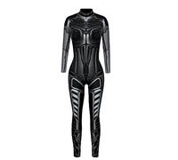 Capodanno, body tecnologico a maniche lunghe, con stampa estetica abiti, Nero , M