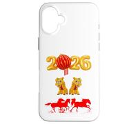Capodanno cinese 2026 cavalli di fuoco danza drago Lunar NY Custodia per iPhone 16 Plus