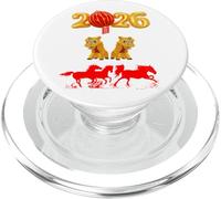 Capodanno cinese 2026 cavalli di fuoco danza drago Lunar NY PopSockets PopGrip per MagSafe