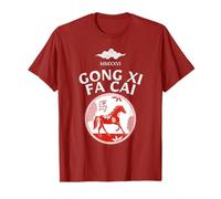 Capodanno Cinese 2026 Cavallo Gong XI Fa CAI Maglietta