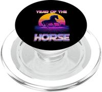 Capodanno cinese del cavallo 2026 Retro Donne Uomini PopSockets PopGrip per MagSafe