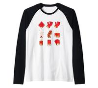 Capodanno Cinese Fortunato Rosso Busta Set fuochi d'artificio Tradizionali Maglia con Maniche Raglan