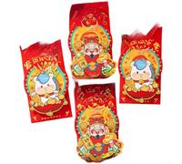Capodanno cinese per pacchetto rosso cavallo per zodiaco 4-Pack cinese (G) | Benedizioni cinesi tradizionali, simboli di ricchezza e felicità, opere d'arte vibranti dei cartoni animati, essenziale per