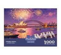 Capodanno del porto australiano di Sydney Puzzle in Legno Impermeabile DIY Puzzles Da 1000 Pezzi Per Adulti Colorati Giochi Educativi