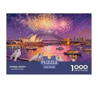Capodanno del porto australiano di Sydney Puzzle in Legno Impermeabile DIY Puzzles Da 1000 Pezzi Regali Per Adulti Colorati Giochi Di Impegnativi