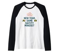 Capodanno Stessa mentalità sulla Sicurezza | Consapevolezza Motivazionale della Sicurezza Maglia con Maniche Raglan
