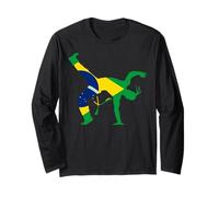 Capoeira Bencao Brasile Bandiera Maglia a Manica