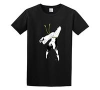 Capoeira Mens Summer Fashion Solid Unisex 100% Cotton Short-Sleeve T-Shirts Black M
