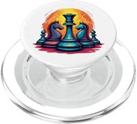 Capolavoro degli scacchi al tramonto - Re e cavalieri degli scacchi audaci PopSockets PopGrip per MagSafe