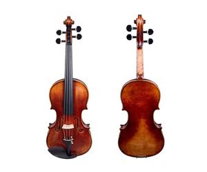 Capolavoro di violino acustico fatto a mano e vintage italiano dipinto a mano ad olio 4/4 violino a grandezza naturale marrone(Color:Brown)