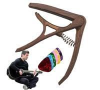 Capos per chitarra | Con 6 plettri chitarra Capo | Accordatore portatile di precisione regolabile per giocatori principianti musica