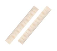 Capotasto in Osso Vintage Beige per Chitarra Acustica Folk, 2 Pezzi | Riduce il Ronzio delle Corde e L’usura, Finitura Lucida e Superficie Liscia per Slot e Upgrade