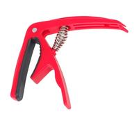 Capotasto Mobile per Chitarra Acustica ed Elettrica, Rosso | Metallo e Abs, Azione Fluida Pressione Uniforme, Uso Semplice una Mano, per Musica Folk e Brani Tradizionali