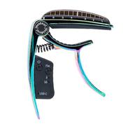 Capotasto multifunzione per chitarra, ukulele, struttura in lega, garantisce accordature stabili per esibizioni sul palco e accordatore per chitarra pratica