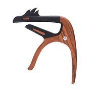 Capotasto per chitarra a cambio rapido, Capotasto for chitarra con sostituzioni in silicone for ukulele elettrico acustico multicolore(Dark wood color)