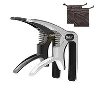 Capotasto per chitarra acustica, 2 pezzi, nero e nero, per chitarre acustiche ed elettriche con porta plettri, ukulele, mandolino, banjo, accessori per chitarra