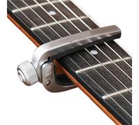 Capotasto per chitarra, Capotasto for chitarra con rullo regolabile in metallo for basso elettrico acustico violino ukulele multicolore(Silver)