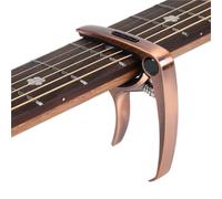 Capotasto per chitarra, Capotasto for chitarra in metallo for chitarra elettrica acustica classica Trigger Change Tune Key Morsetto multicolore(Brown)
