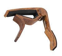 Capotasto per chitarra, capotasto in metallo ergonomico a sgancio rapido 78x58x48mm per strumento(Grana profonda del legno)