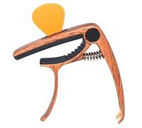 Capotasto per chitarra Capotasto in metallo zincato con porta plettro for chitarre acustiche ed elettriche, 5 plettri inclusi - Accessorio indispensabile for chitarra