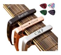 Capotasto per chitarra personalizzato, capotasto per chitarra personalizzato, testo del nome inciso personalizzato, regalo di San Valentino, regalo di compleanno, regalo per chitarristi/musicisti