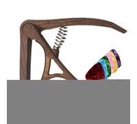 Capotasto per chitarra, regolabile in nylon con plettri, morsetto adatto ai principianti, set elettrico portatile, facile da usare, pratica e prestazioni dal, mantiene costante la