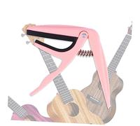 Capotasto per Ukulele in Lega di Zinco Rosa a Regolazione Rapida | Uso una Sola Mano, Resistente All’usura, Tensione Ferma delle Corde, per Principianti e Esperti