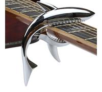 Capotasto Shark per chitarra, capotasto con molla in metallo - 5,12x3,35 pollici | Chitarrista cool con buona sensazione in mano, leggero |, Folk, Elettrico E Ukulele.
