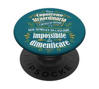 Capotreno Straordinaria - Idee Regalo Per Capotreno Donna PopSockets PopGrip Intercambiabile