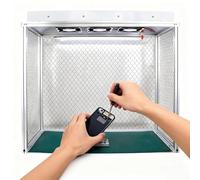 Cappa a Flusso Laminare Verticale in Alluminio, Banco di Pulizia del Flusso D'aria, Filtro, Area di Lavoro 620x310 mm (24,4x12,2 pollici), per Riparazione di Telefoni, Officina, Laboratorio