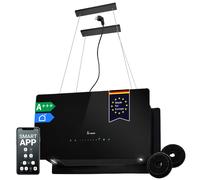Cappa a isola 60cm vetro nero Ricircolo Touch LED App Smart WiFi [EEK: A+++]