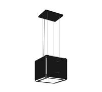 Cappa a Isola LIGHTLINE CUBE Silverline 4391.4.733.01, 40 cm, Nera, Capacità 738 m3/h, 3 velocità, controllo touch, rumorosità max 59 db(A), illuminazione Intera superficie TW LED, Classe energetica B