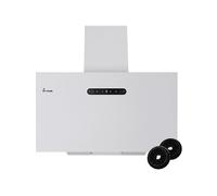 KKT KOLBE BASE6002W - Cappa aspirante da 60 cm scarico dell'aria di ricircolo | protezione da parete | bianco | metallo | illuminazione a LED | controllo gestuale | SensorTouch | filtro ai