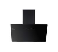 Cappa aspirante 60cm Cappa Cucina Inclinata acciaio inossidabile vetro nero [EEK: A+++]
