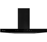 Cappa aspirante 60cm Cappa Cucina acciaio inossidabile vetro nero WiFi [EEK: A++]