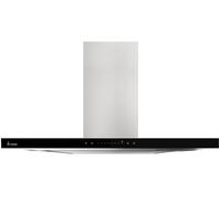 Cappa aspirante 90cm Cappa Cucina acciaio inossidabile vetro nero WiFi [EEK: A++]