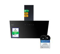 KKT KOLBE TRIO8025S - Cappa aspirante 80 cm, 782 cbm/h, cappe da parete senza testa, colore nero, vetro, controllo gestuale, funzionamento SensorTouch, illuminazione a LED