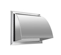 Cappa antivento per cucina cappa da cucina, ventola di scarico, maschera di uscita dell'aria, cappuccio di scarico quadrato, copertura antipioggia per parete esterna in acciaio inossidabile 304