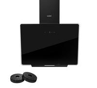 Cappa Aspirante 60 Cm ANGJ64B-60 Vetro Temperato Cappa Cucina Con Touch Screen,