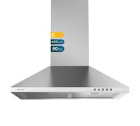 Cappa aspirante 60 cm Flux PM 604300 Inox C Forma a Piramide Finitura Inox